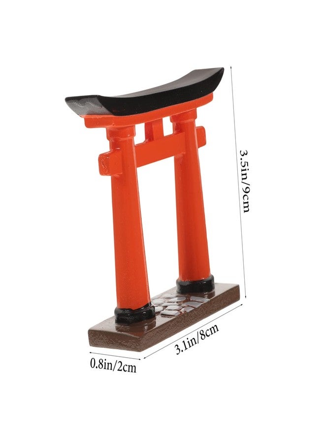 BCOATH Miniature Torii Gate Aquarium Decor Japanese Style Fish Tank Ornament Bonsai Sculpture for Home and Outdoor Micro Landscape Decoration - Image 2